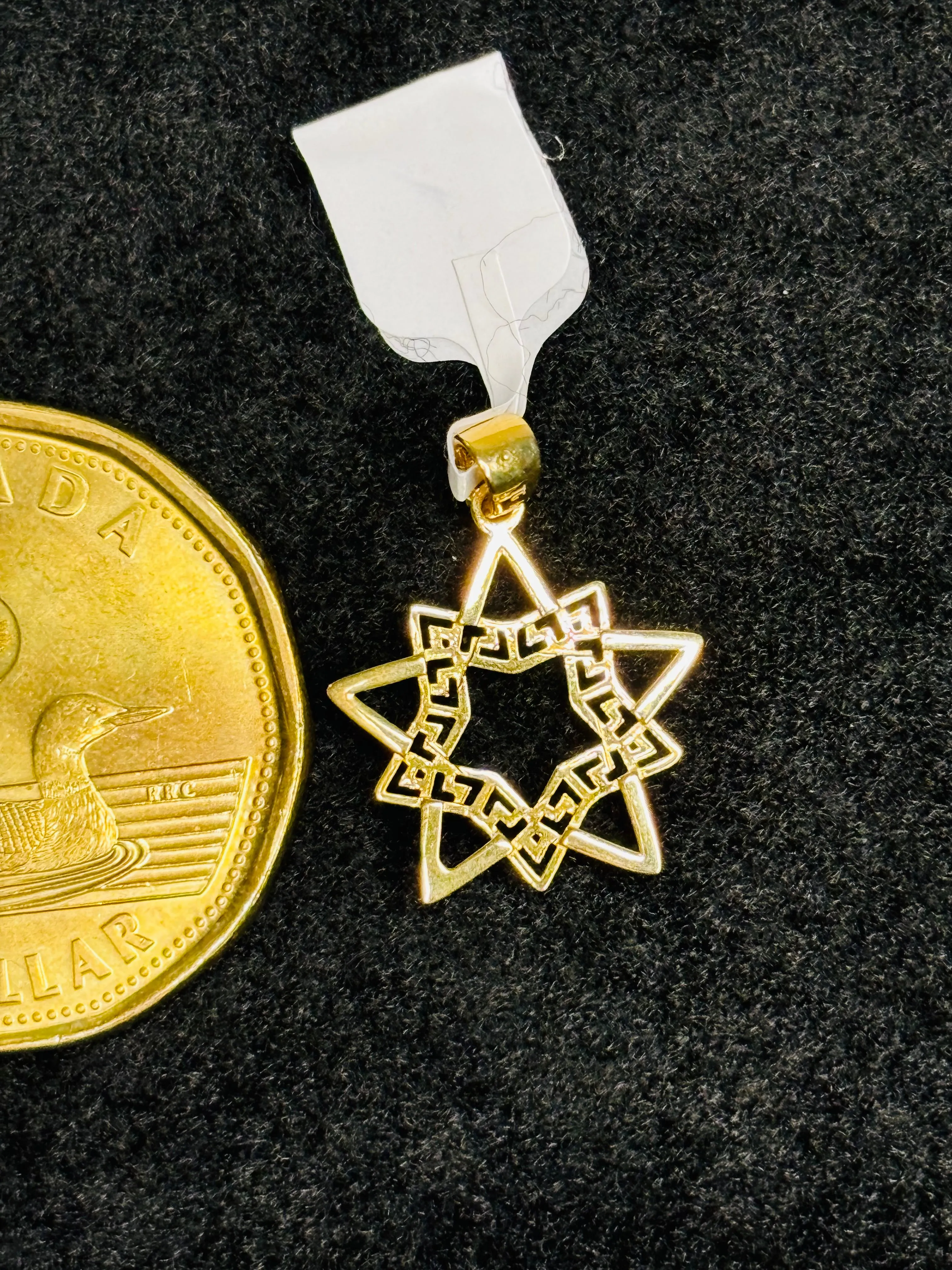 18K Gold Star Pendant