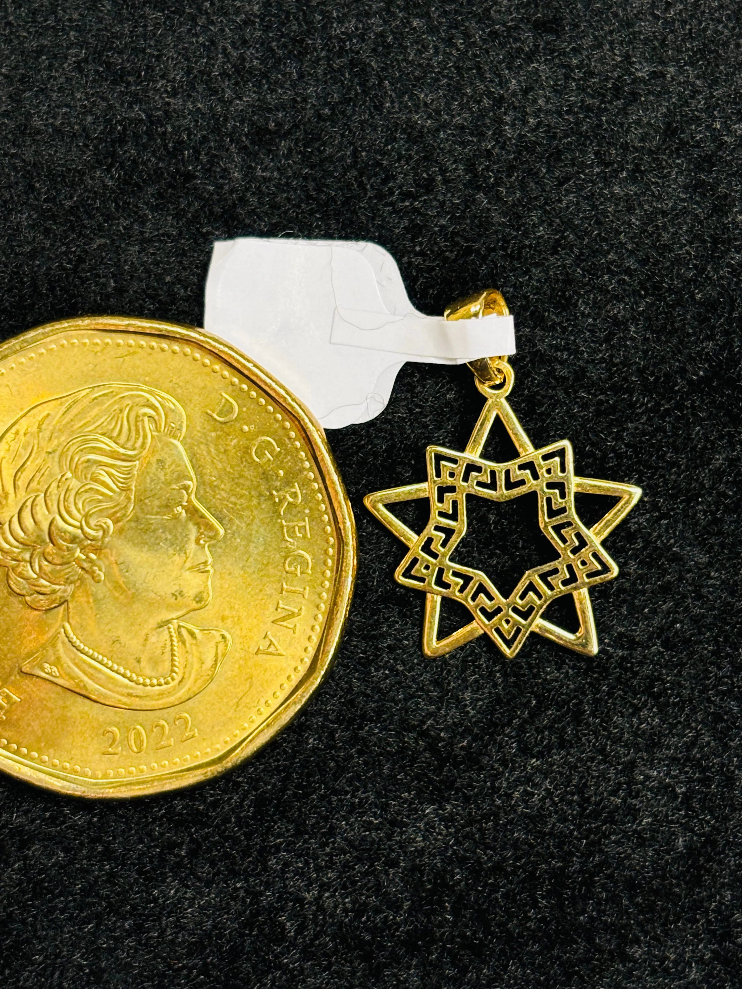 18K Gold Star Pendant