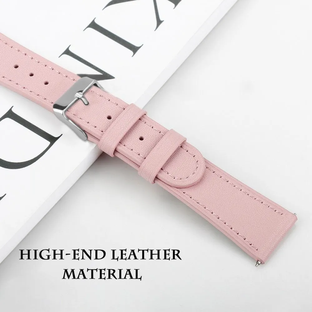 20mm Universal cowhide genuine leather watch strap - Pink