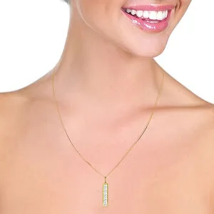 2.25 Carat 14K Solid Yellow Gold Rhapsody White Topaz Necklace