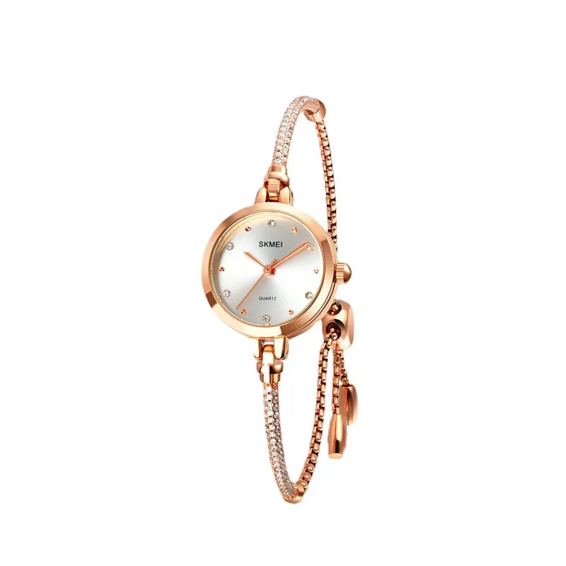 All-Match Women's Quartz Watch Small Green Watch Rose Gold Trendy Watch