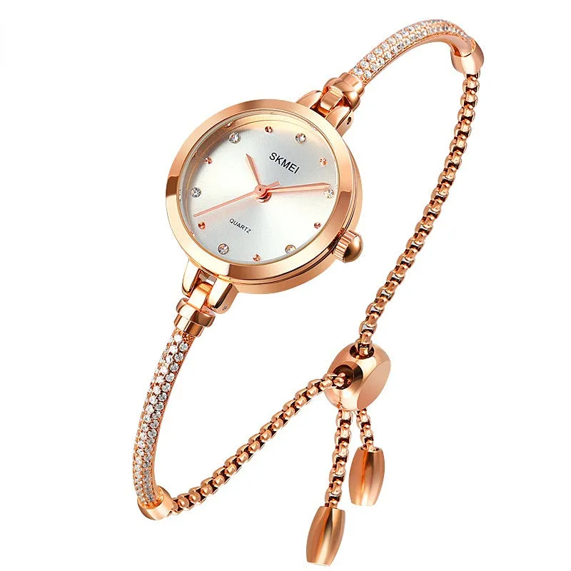 All-Match Women's Quartz Watch Small Green Watch Rose Gold Trendy Watch