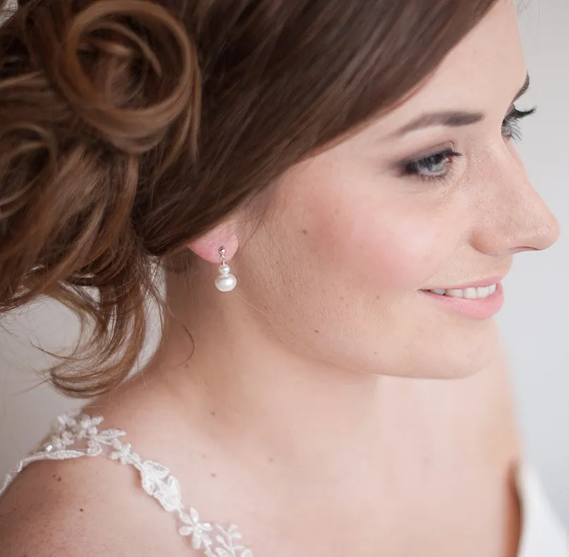 Angel Pearl Wedding Earrings