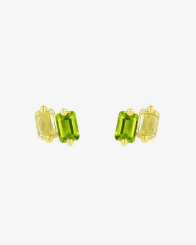 Ann Light Green Ombre Studs