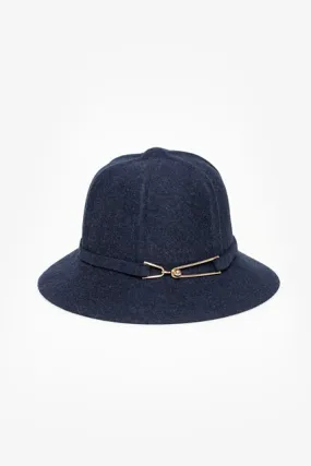 Antler Trench Hat - Navy