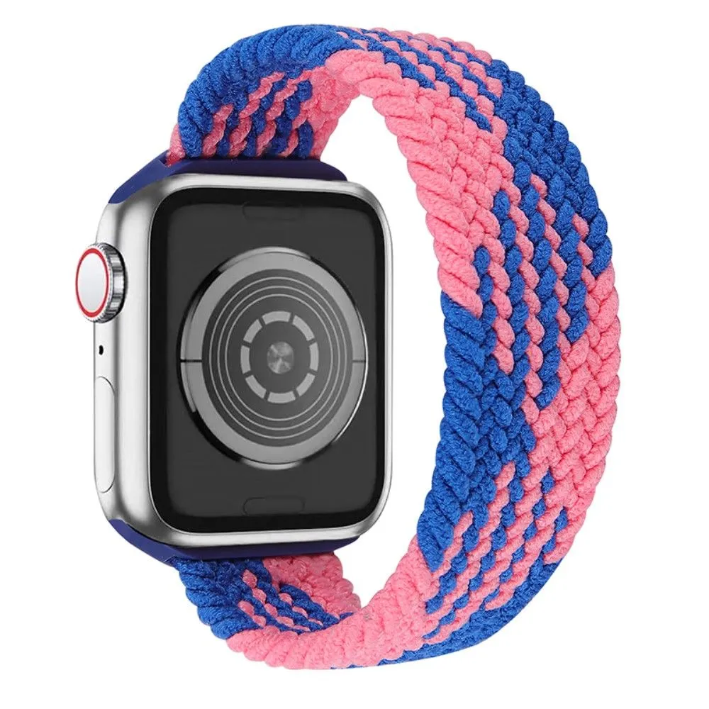 Apple Watch (41mm) elastic watch strap - Blue / Pink Splicing / Size: S