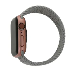 Apple Watch (42/44/SE/45/46/49mm) Elastisk Stof Rem - Str. S - Grå