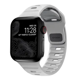 Apple Watch (42/44/SE/45/46/49mm) Nomad Sport Band Rem - Lunar Gray