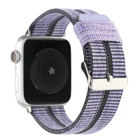 Apple Watch (45mm) stripe nylon watch strap - Purple