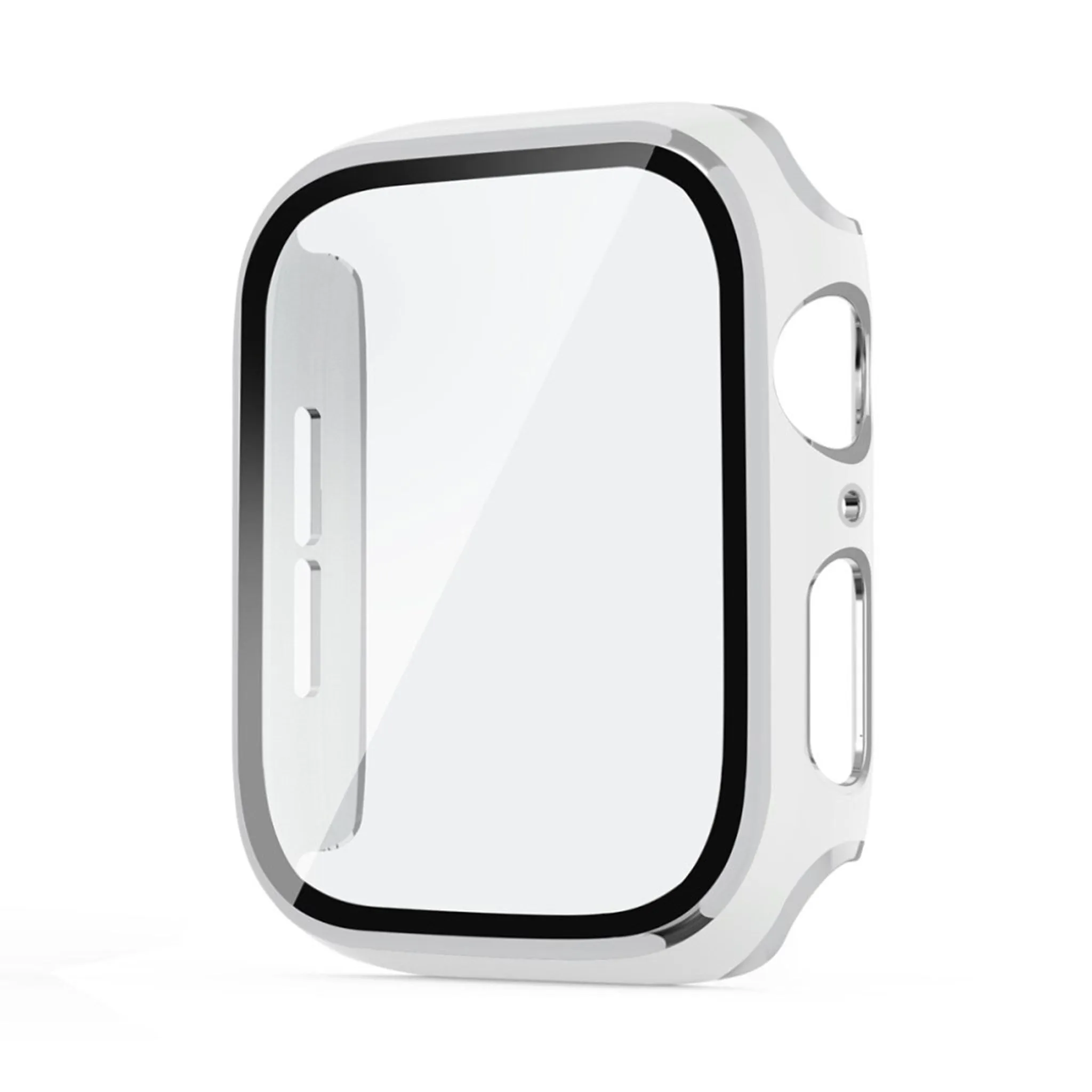 Apple Watch Series 6 /  5 44mm cool frame with tempered glass - White / Silver