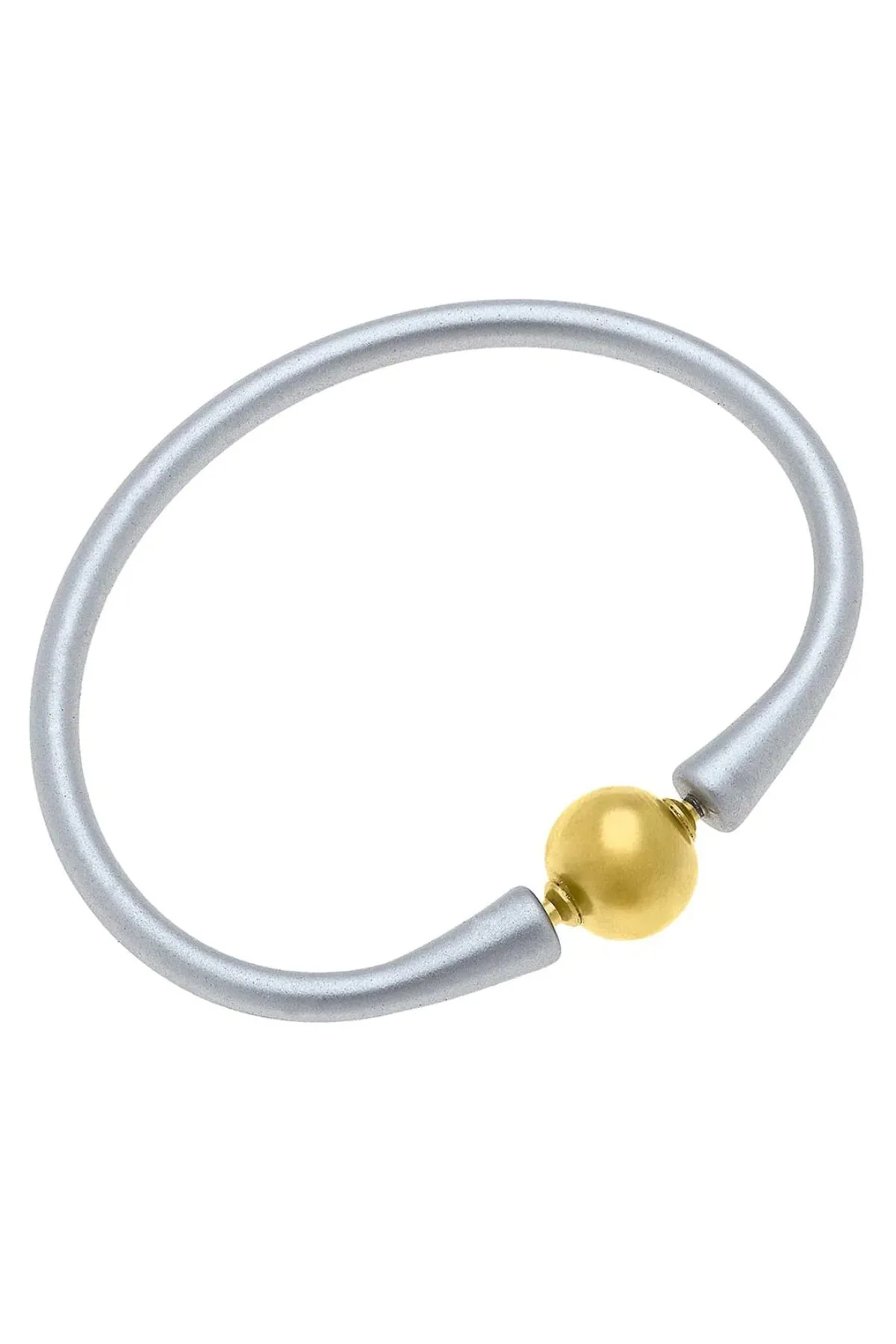 Bali 24K Gold Plated Ball Bead Silicone Bracelet