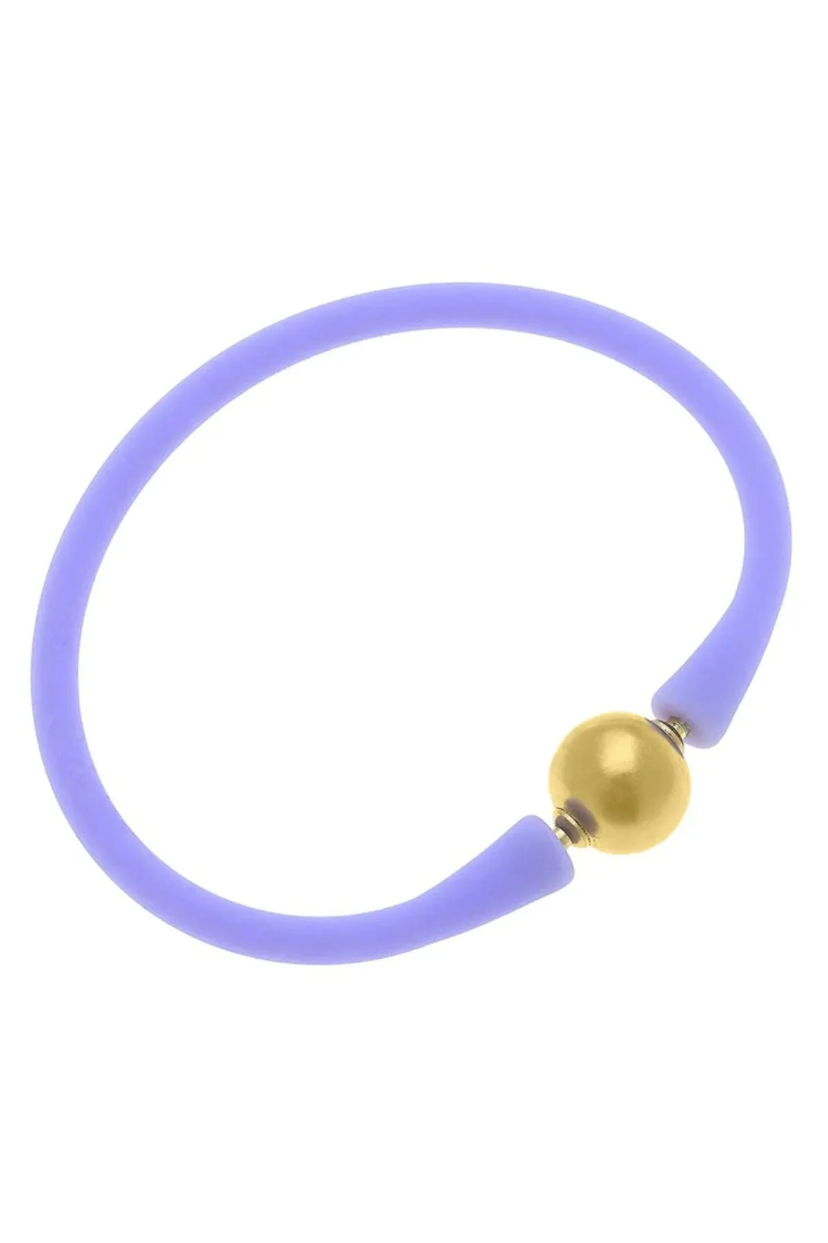 Bali 24K Gold Plated Ball Bead Silicone Bracelet