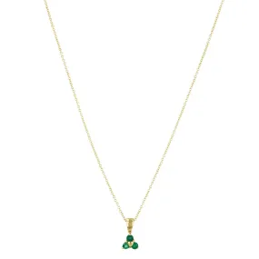 Bijou Collection Trefoil Emerald Pendant | 9K Yellow Gold