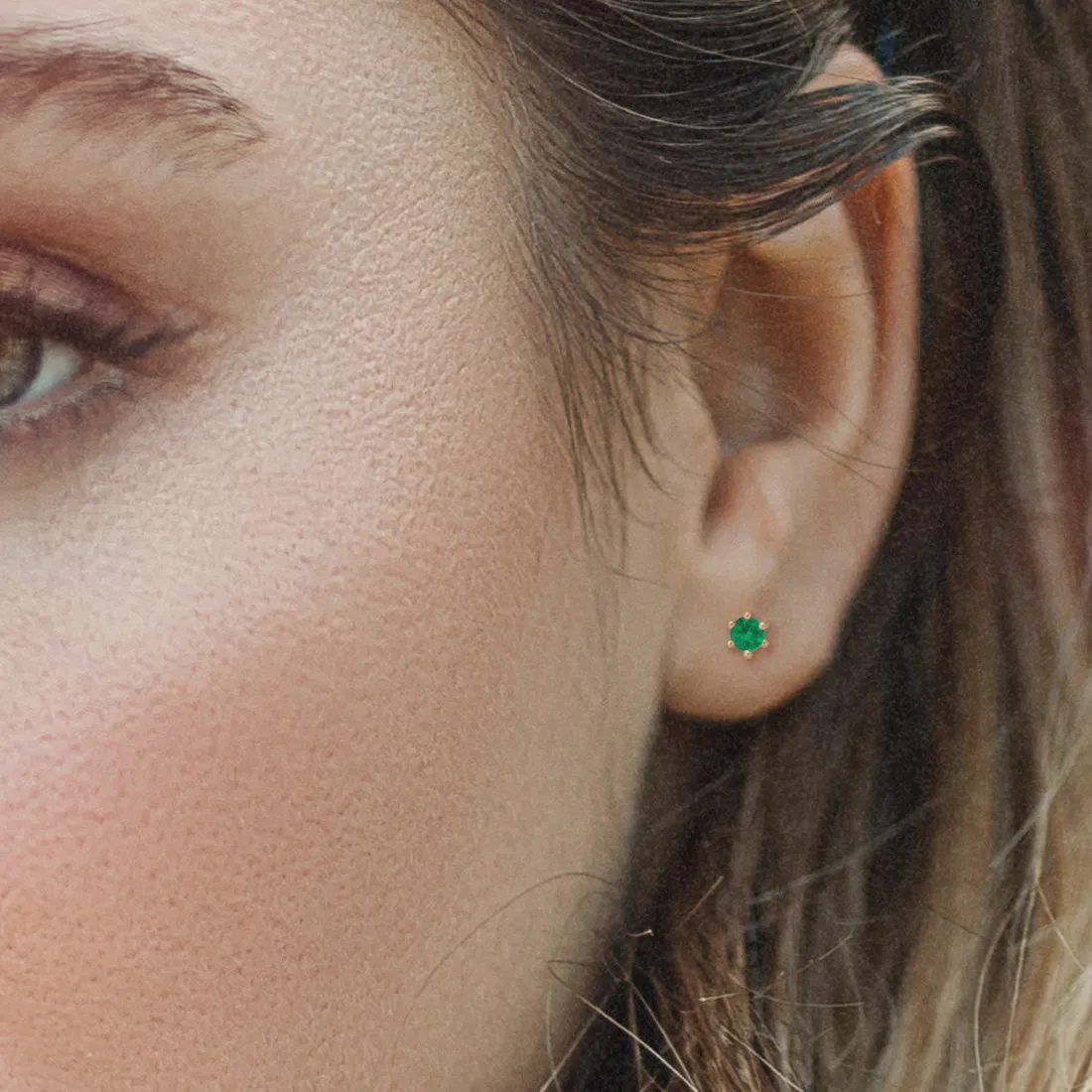 Birthstone Earrings: May Emerald