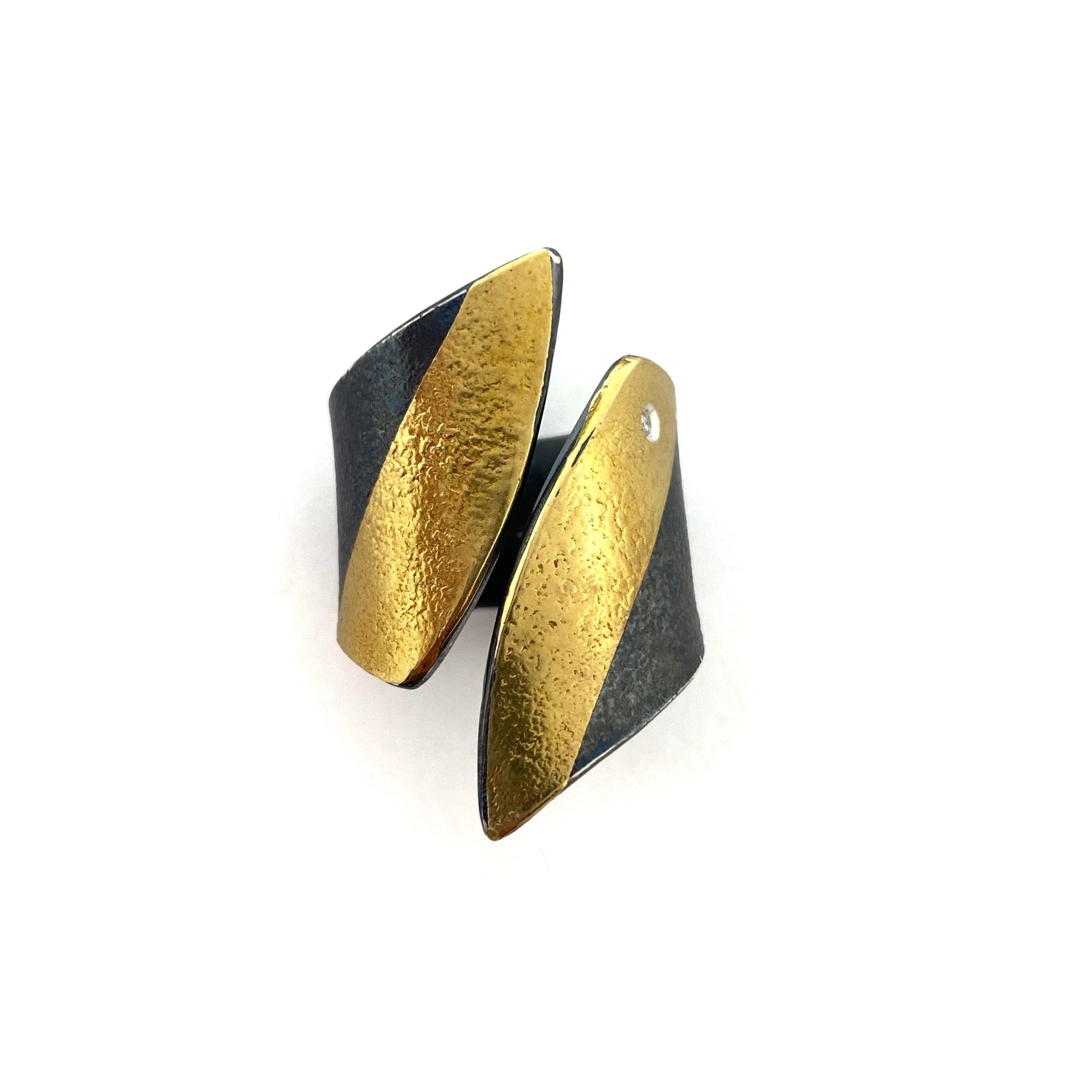 Black and Gold Statement Ring