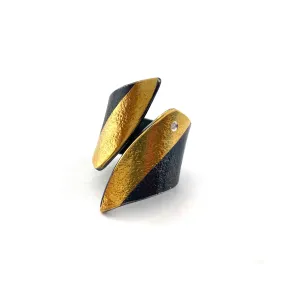 Black and Gold Statement Ring