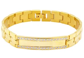 Blackjack Men's Gold-Plated SS Bracelet BJB171G