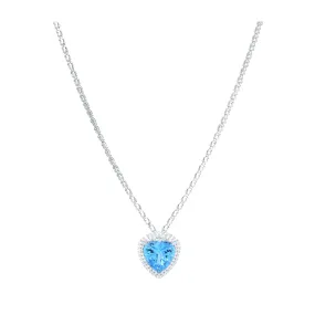 Blue Topaz Pendant Necklace