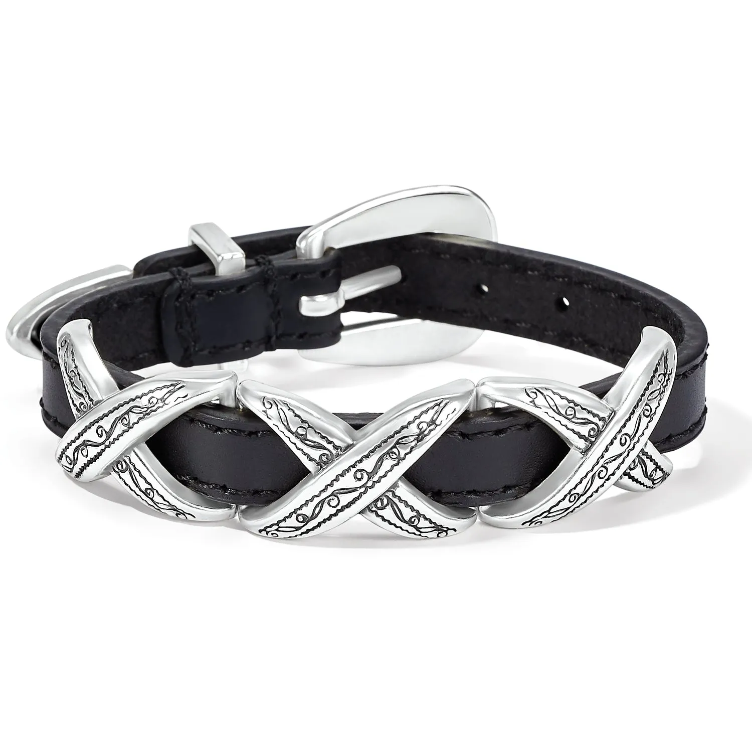 Brighton | Kriss Kross Etched Bandit Bracelet | Women's