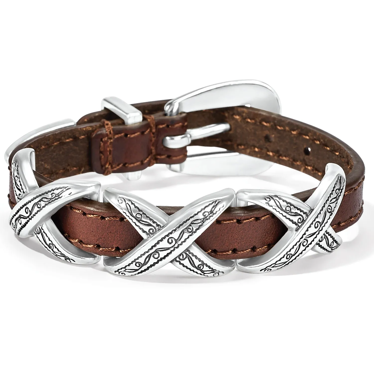 Brighton | Kriss Kross Etched Bandit Bracelet | Women's