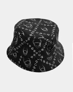 CABLE LOGO BUCKET HAT BLACK / WHITE