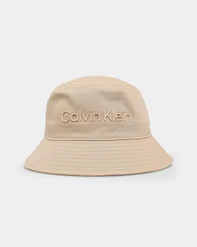 Calvin Klein Technical Logo Bucket Hat Stony Beige