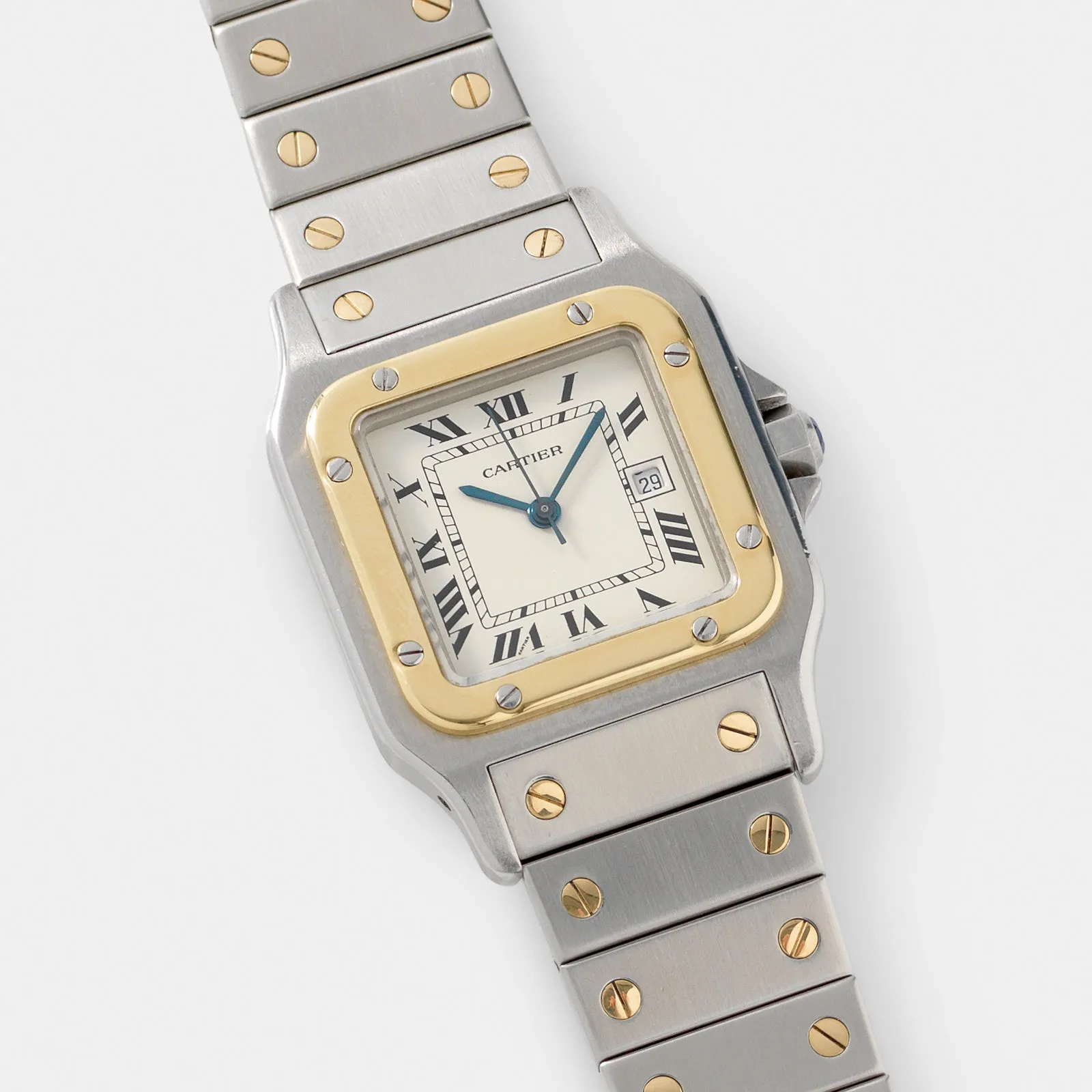 Cartier Santos Carrée Steel and Gold Automatic Movement