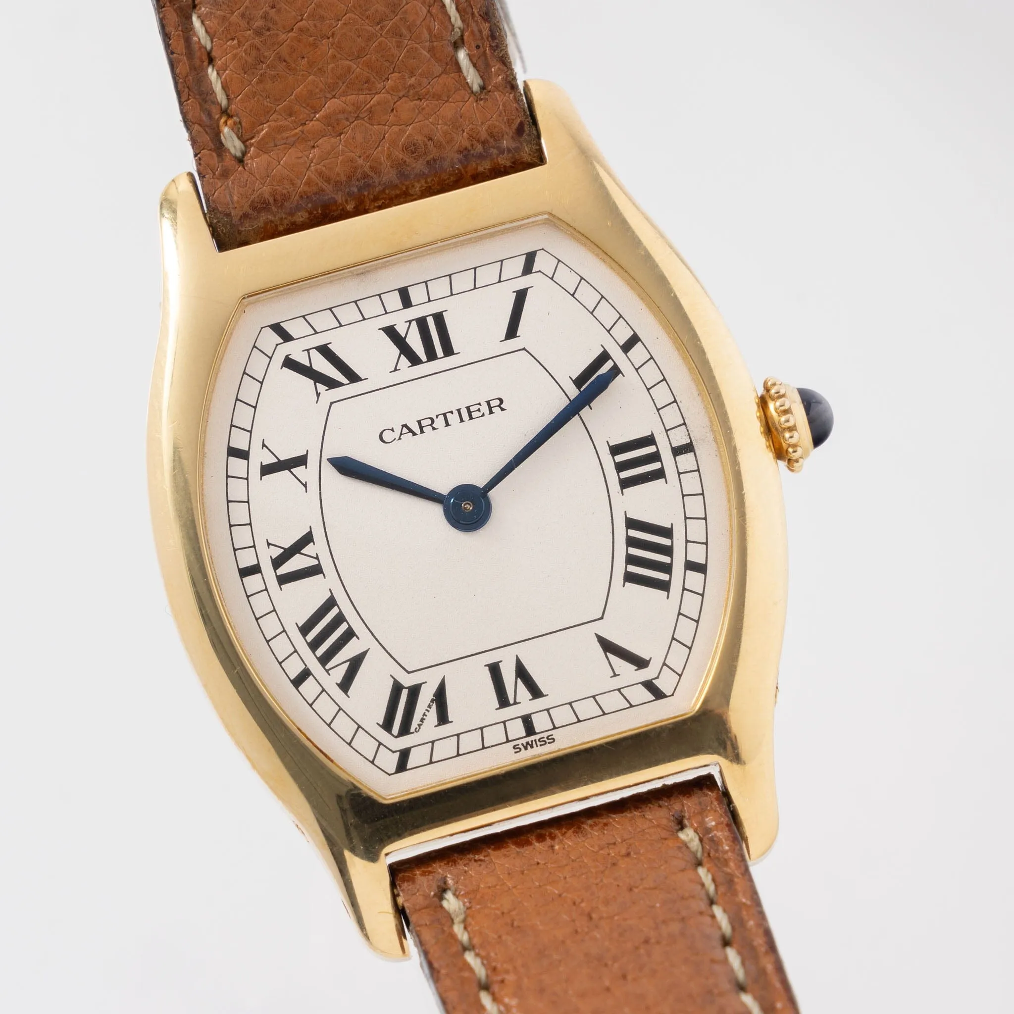 Cartier Tortue Ultra Thin 18kt Yellow Gold Box and Papers