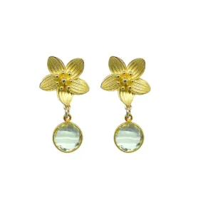 Cecile Lemon Quartz Drop Earrings