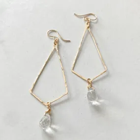 Crystal Quartz Geo Earrings