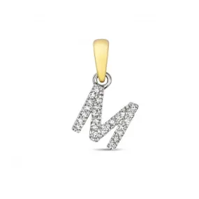 Diamond Jewellery 9ct Gold Diamond Initial M Pendant PD181/M