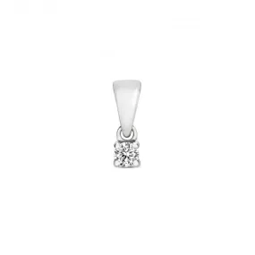 Diamond Jewellery 9ct White Gold Diamond 4 Claw Pendant PD300W