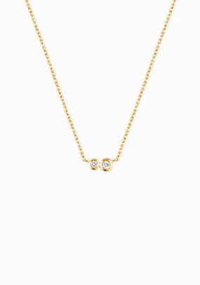 Duo Necklace_Gold White Topaz