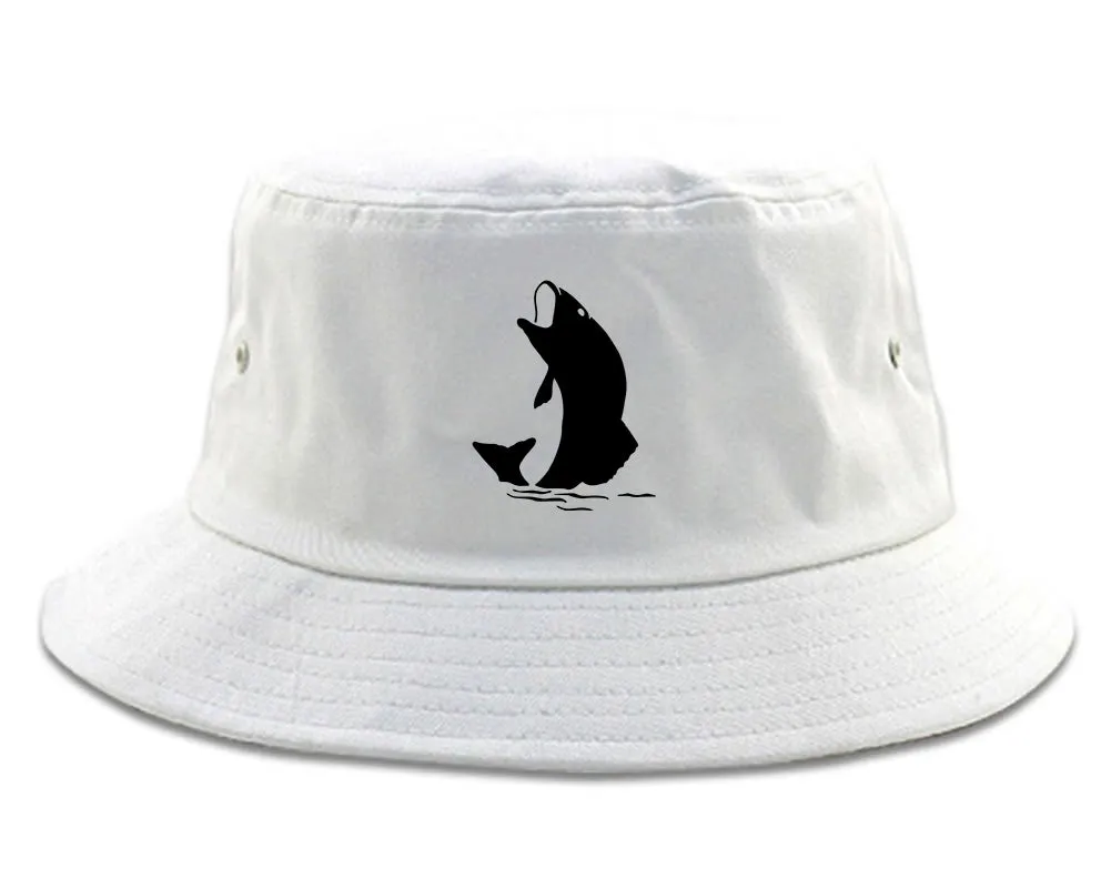 Fish Fisherman Chest Mens Bucket Hat