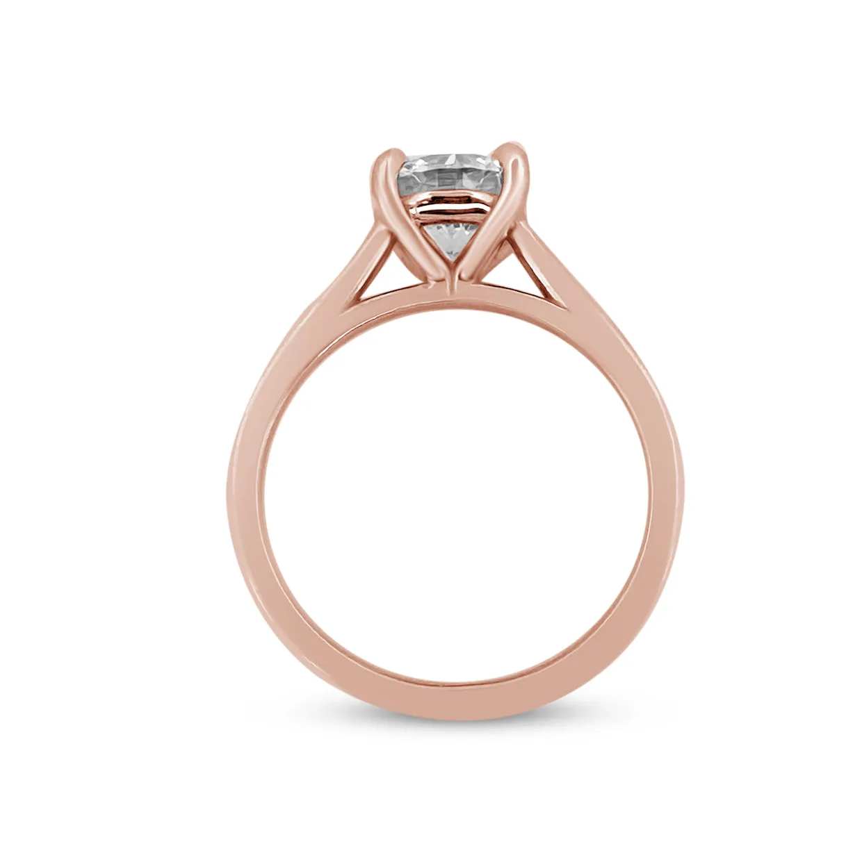 GIA Graded 1.56cts Round Brilliant Natural Diamond Solitaire Engagement Ring in 14K Rose Gold