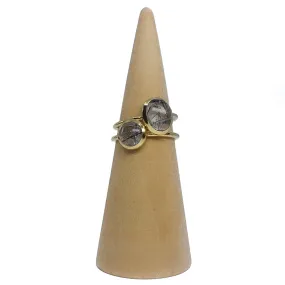 Gold Tourmalinated Quartz Ring