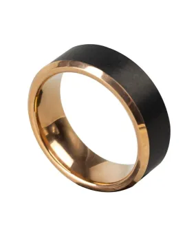 GOLDEN EDGE TUNGSTEN RING