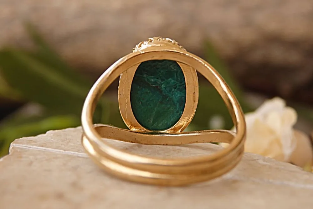 Green gemstone ring