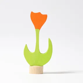 Grimm's Candle Holder Decoration-Orange Tulip