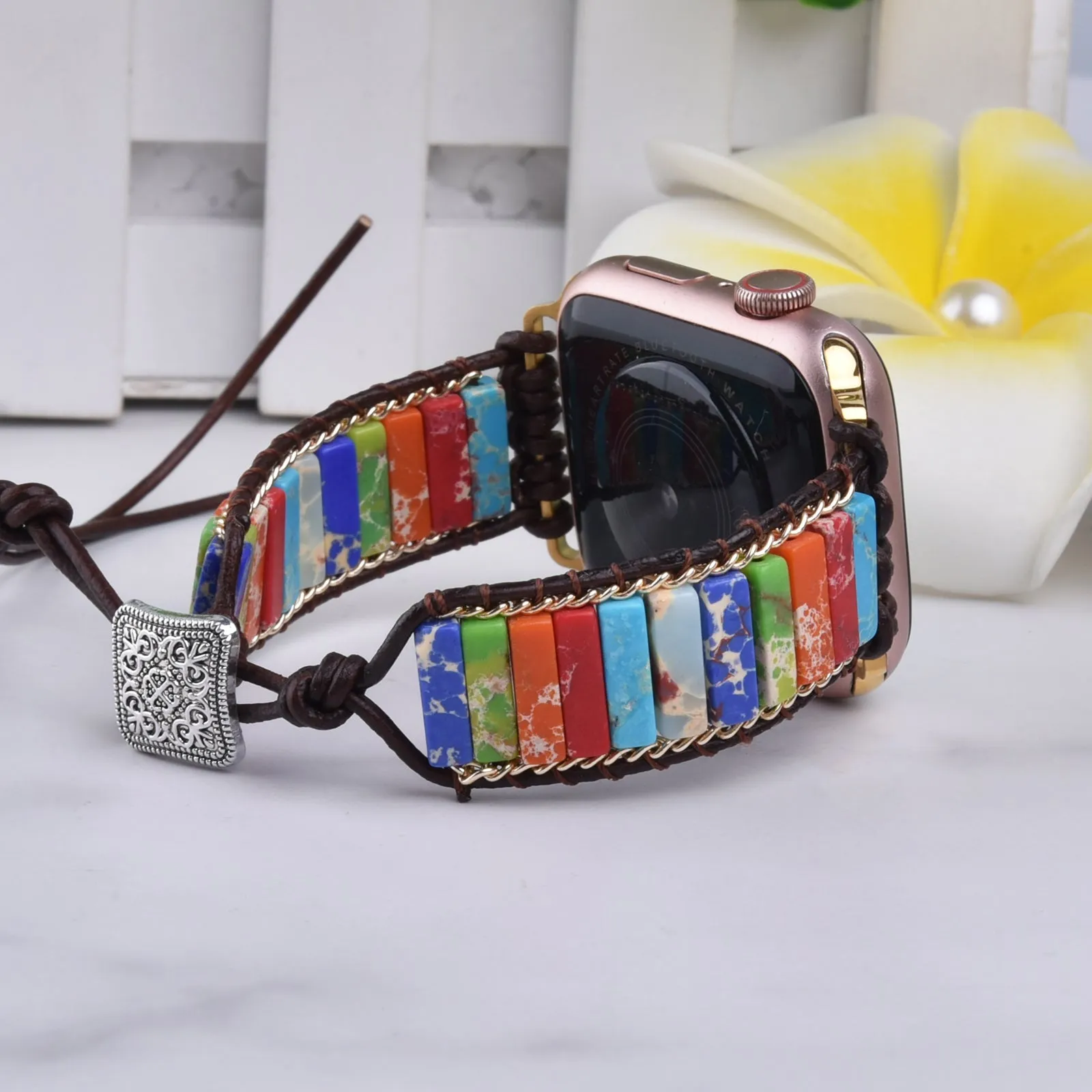 Handmade Bohemian Style Apple Watch Band Bracelet for 38/40/41mm & 42/44/45mm