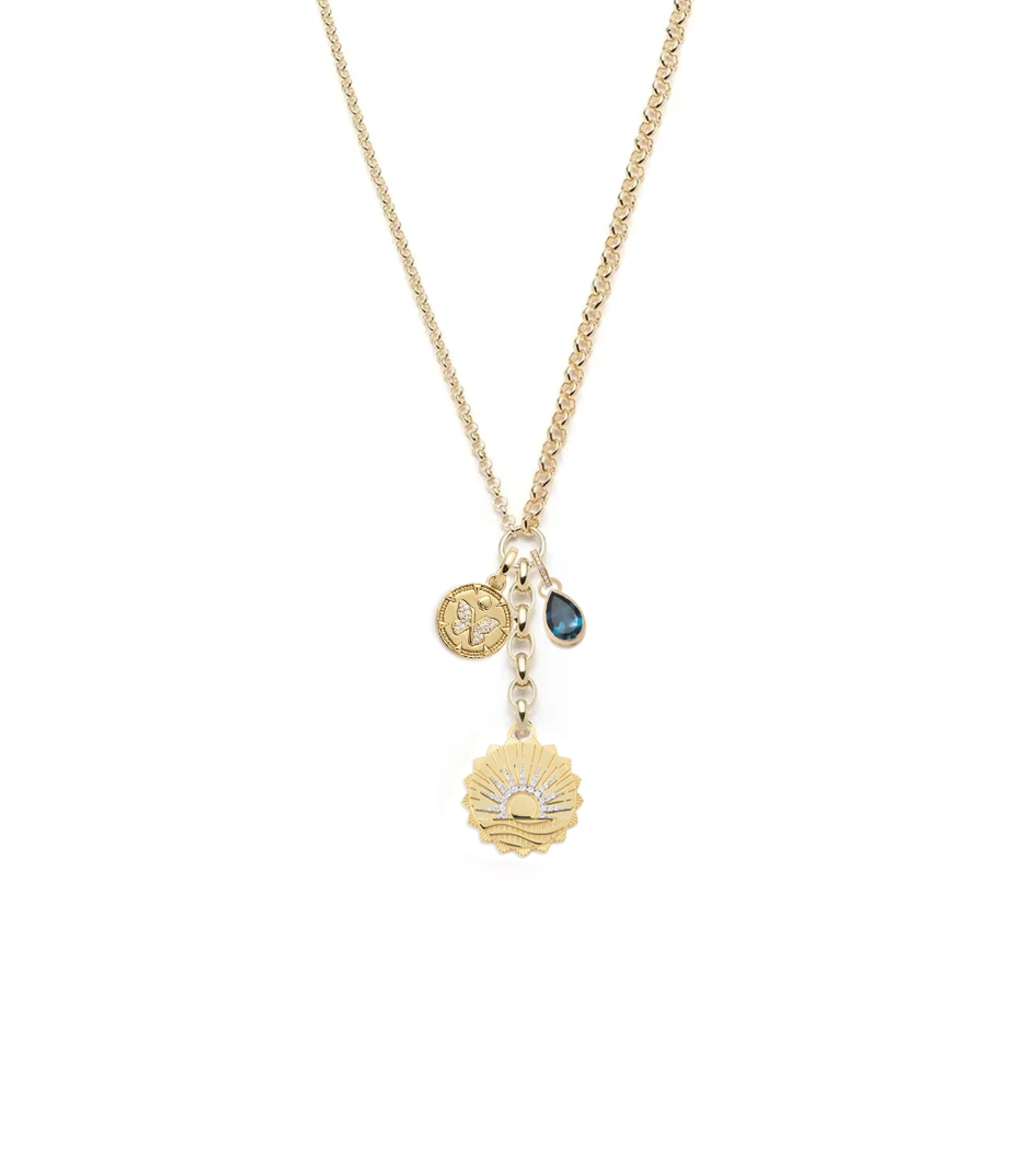 Internal Compass, Reverie & Forever Pair : Medium Mixed Belcher Extension Necklace