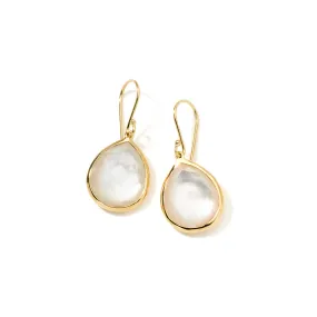 IPPOLITA Rock Candy Medium Teardrop Earrings in Rock Crystal & Mop Doublet