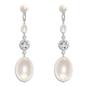 Isabella Vintage Pearl Droplet Earrings