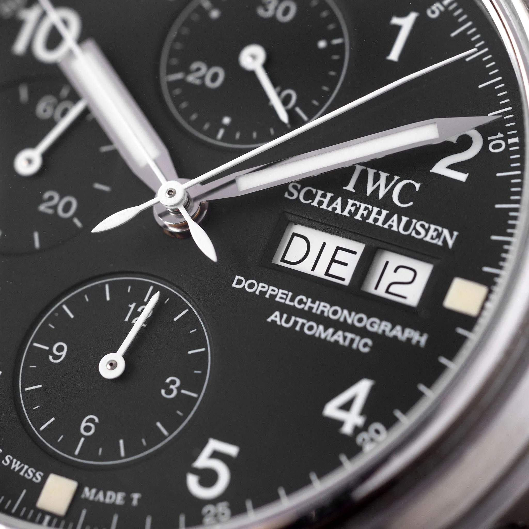 IWC Doppelchronograph Flieger Uhr 3713 Split Chronograph