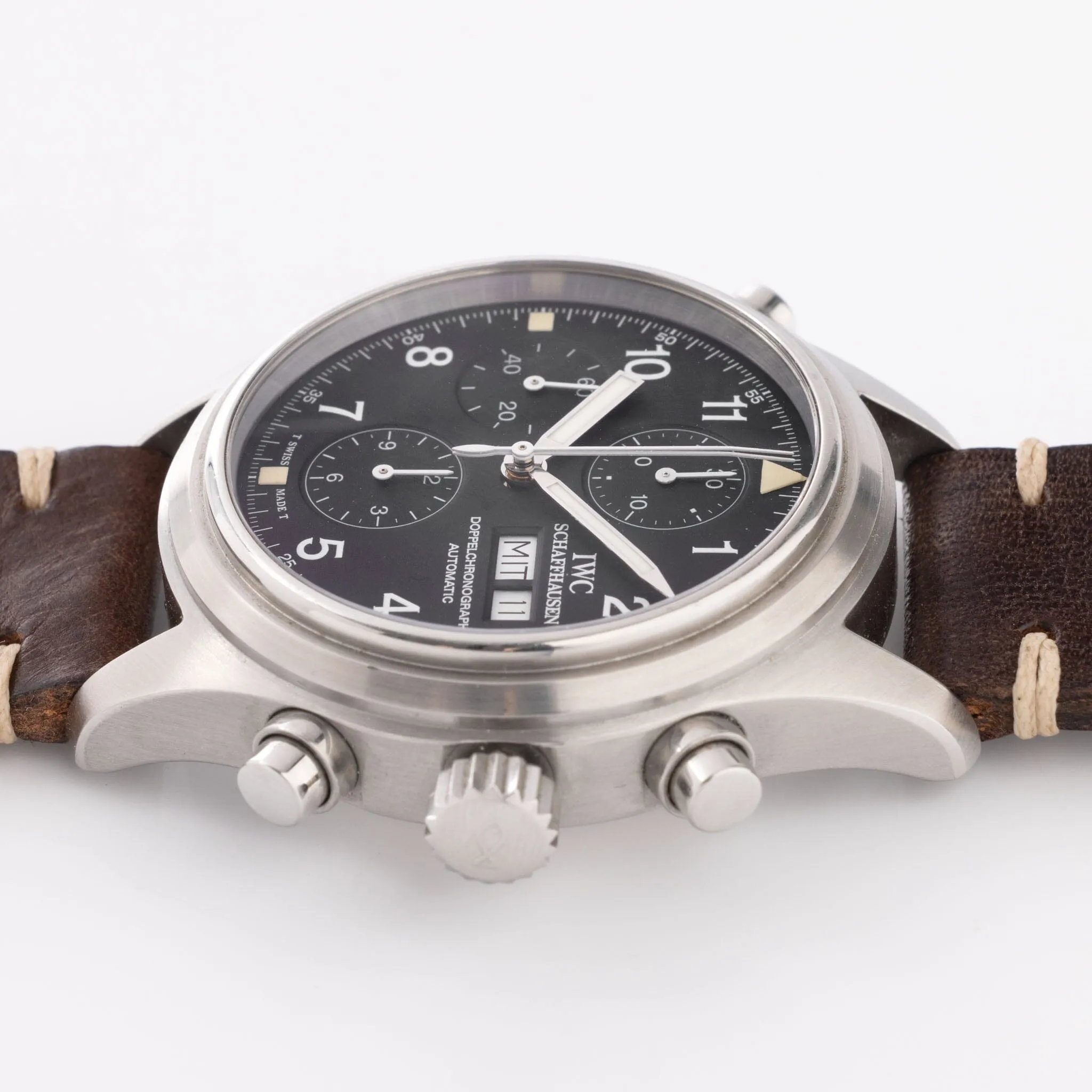 IWC Doppelchronograph Flieger Uhr 3713 Split Chronograph