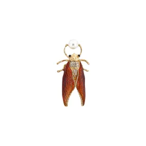 Joker & Witch Emory Red Wing Cricket Brooch