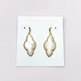 Kendra Scott | Abbie Gold Drop Earrings in Ivory Mother of Pearl