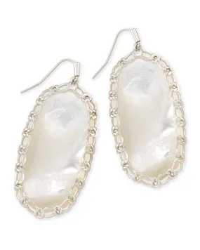 Kendra Scott Macrame Danielle Earring - Rhodium Ivory Mother of Pearl