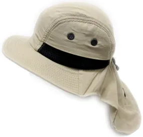 Kids Hats Children's Safari Style Beach Hat with Neck Flap