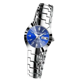 Korean Style Simple Fashion Tungsten Steel Color Women's Student Watch Men's Women's Watch Couple Waterproof Ultra-Thin Men's Quartz Watch Watch